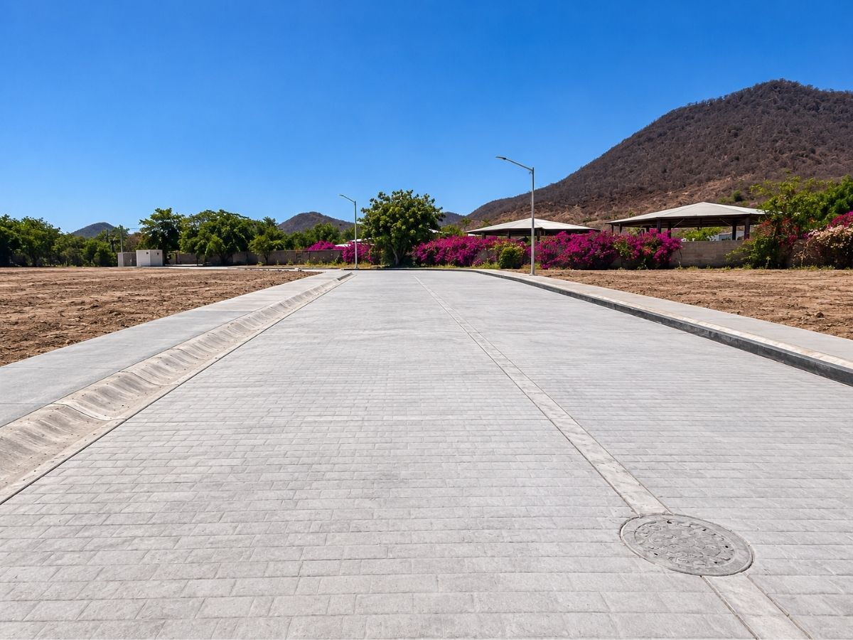 Vialidades y banquetas terminadas